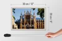 Holzschild Städte Westminster Abbey London UK 30x20cm