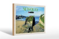 Holzschild Städte Newquay Coast United Kingdom 30x20cm