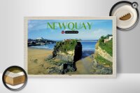 Holzschild Städte Newquay Coast United Kingdom 30x20cm