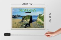 Holzschild Städte Newquay Coast United Kingdom 30x20cm
