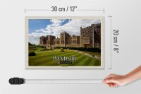 Holzschild Städte England UK Windsor Castle 30x20cm