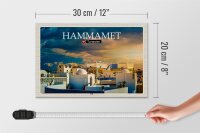 Holzschild Reise Hammamet Tunesien Urlaub Sonne 30x20cm