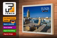 Holzschild Reise Tunis Tunesien Medina Moschee 30x20cm