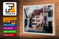 Holzschild Reise Basel Schweiz Altstadt 30x20cm Geschenk