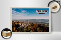 Holzschild Reise Zürich Schweiz Uetliberg Stadt 30x20cm