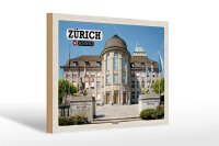 Holzschild Reise Zürich Schweiz Universität Zentrum 30x20cm