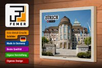 Holzschild Reise Zürich Schweiz Universität Zentrum 30x20cm
