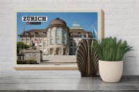 Holzschild Reise Zürich Schweiz Universität Zentrum 30x20cm