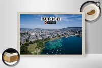 Holzschild Reise Zürich Schweiz Zürichsee Boote 30x20cm