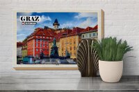 Holzschild Reise Graz Österreich Altstadt 30x20cm