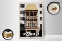 Holzschild Reise Innsbruck Österreich Goldenes Dachl 20x30cm
