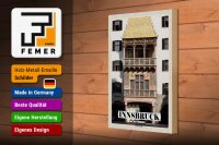 Holzschild Reise Innsbruck Österreich Goldenes Dachl 20x30cm