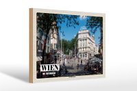 Holzschild Reise Wien Österreich Mariahilfer...
