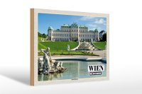 Holzschild Reise Wien Österreich Schloss Belvedere 30x20cm
