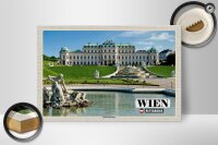 Holzschild Reise Wien Österreich Schloss Belvedere 30x20cm