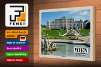 Holzschild Reise Wien Österreich Schloss Belvedere 30x20cm