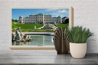Holzschild Reise Wien Österreich Schloss Belvedere 30x20cm