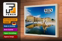 Holzschild Reise Wien Österreich Schloss Schönbrunn 30x20cm