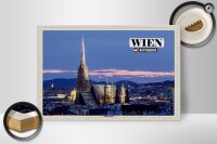 Holzschild Reise Wien Österreich Stephansdom 30x20cm