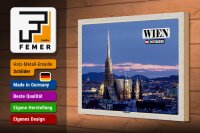 Holzschild Reise Wien Österreich Stephansdom 30x20cm