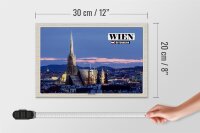 Holzschild Reise Wien Österreich Stephansdom 30x20cm