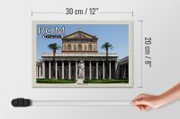 Holzschild Reise Rom Italien Basilika Sankt Paul 30x20cm