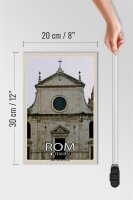 Holzschild Reise Rom Italy Basilika Santa Maria 20x30cm