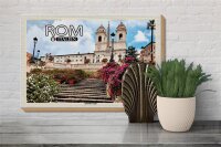 Holzschild Reise Rom Italien Spanische Treppe 30x20cm
