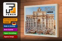 Holzschild Reise Rom Italien Trevi Brunnen Skulptur 30x20cm
