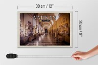 Holzschild Reise Vatikan Italien Vatikan Museum 30x20cm