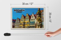 Holzschild Städte Bremen Deutschland Altstadt 30x20cm