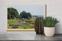 Holzschild Städte Bremen Deutschland Blockland 30x20cm