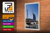 Holzschild Städte Bremen Deutschland Böttcherstraße 20x30cm
