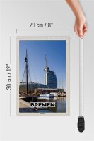 Holzschild Städte Bremen Deutschland Böttcherstraße 20x30cm