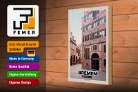 Holzschild Städte Bremen Deutschland Bremerhaven 20x30cm