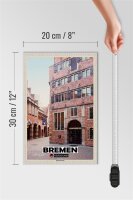 Holzschild Städte Bremen Deutschland Bremerhaven 20x30cm