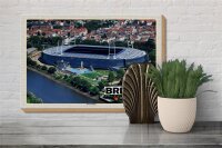 Holzschild 20x30cm Städte Bremen Stadion
