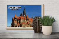 Holzschild Städte Dresden Deutschland Ganisonskirche 30x20cm