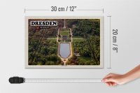 Holzschild Städte Dresden Deutschland Großer Garten 30x20cm