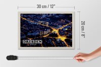 Holzschild Städte Dresden Deutschland Südvorstadt 30x20cm