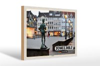 Holzschild Städte Düsseldorf Carlstadt Skulptur...