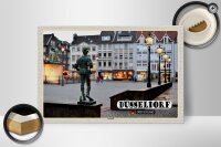 Holzschild Städte Düsseldorf Carlstadt Skulptur 30x20cm