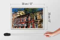 Holzschild Städte Düsseldorf Derendorf Gebäude 30x20cm