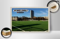 Holzschild Städte Düsseldorf Düsseltal Fußballplatz 30x20cm