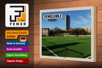 Holzschild Städte Düsseldorf Düsseltal Fußballplatz 30x20cm
