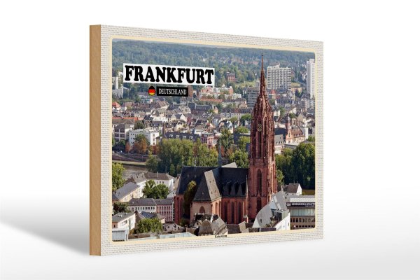 Holzschild Städte Frankfurt Kaiserdom 30x20cm Geschenk