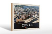 Holzschild Städte Hamburg Hafencity 30x20cm Geschenk