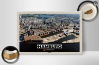 Holzschild Städte Hamburg Hafencity 30x20cm Geschenk