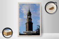 Holzschild Städte Hamburg St. Michaelis Michael 20x30cm