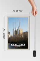 Holzschild Städte Hannover Blick Döhren Stadt 30x20cm